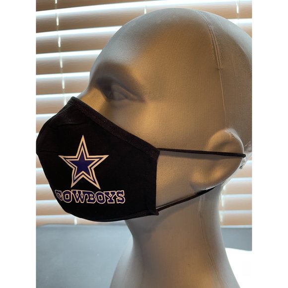Dallas COWBOYS Face Mask with Adjustable Ear Loops - Picture 2 of 11